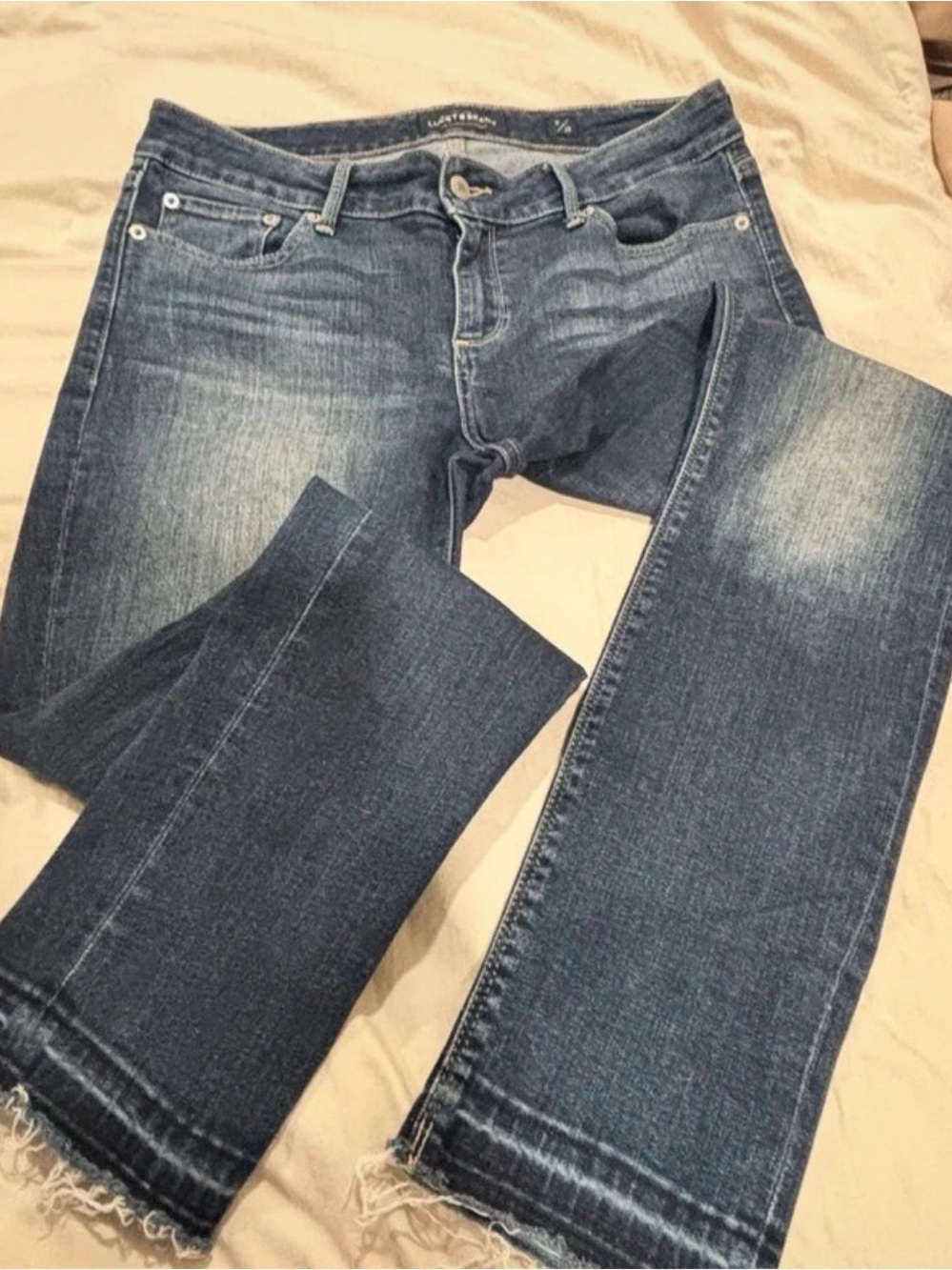 Lucky Brand Lolita Skinny Jeans Women’s Blue Denim Distressed Faded